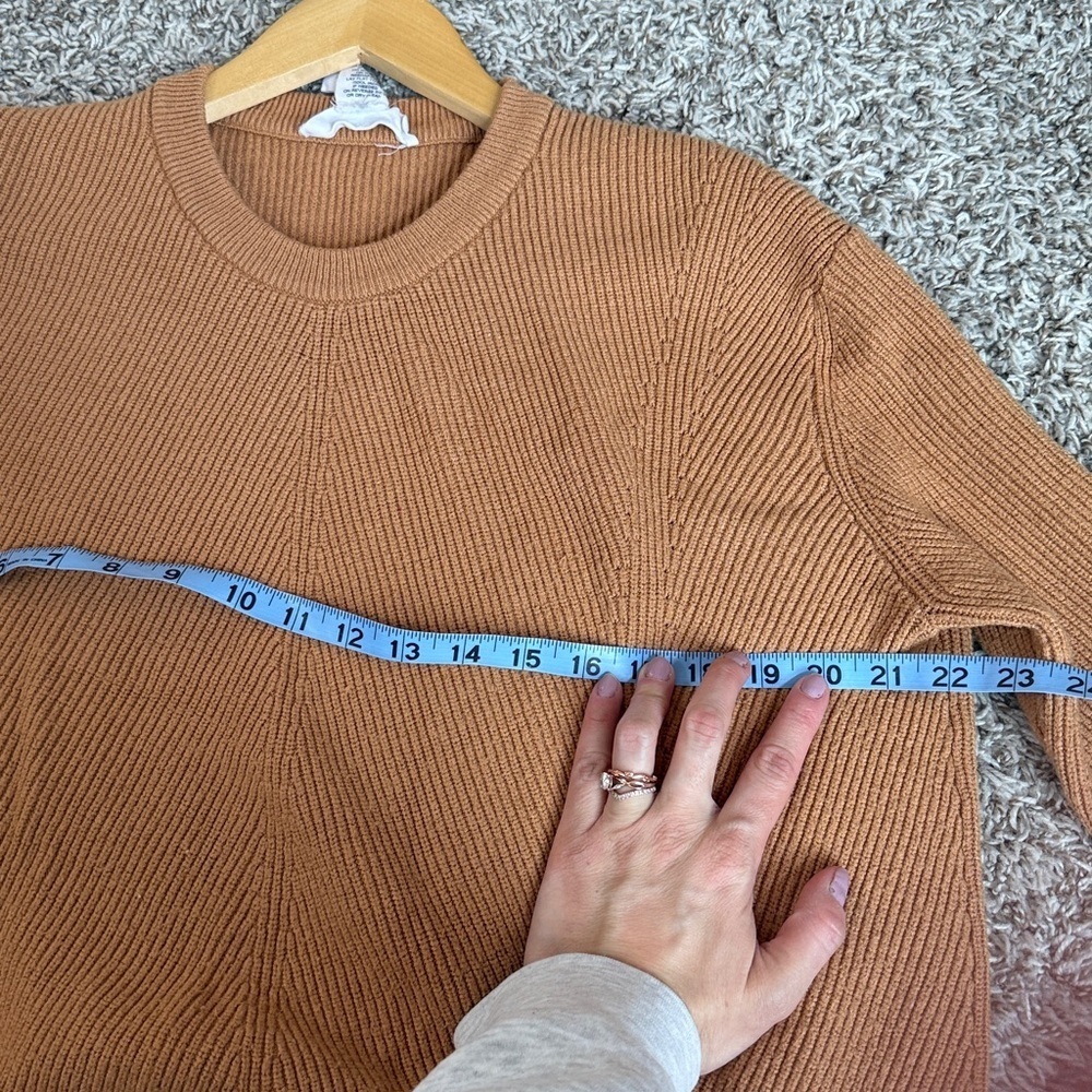 Workshop Republic Clothing Crewneck Knit Sweater Tan Brown size Large - Picture 9 of 10